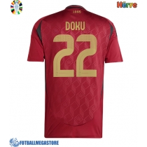 Fotballdrakt Herre Belgia Jeremy Doku #22 Hjemmedrakt EM 2024 Kortermet